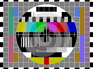 Test card TV, high resolution, 3D rendering