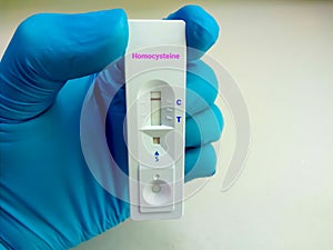 test device or cassette for Homocysteine test. Rapid screening test, myocardial infraction