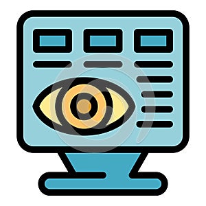 Test eye vision icon vector flat