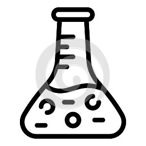 Test flask icon, outline style