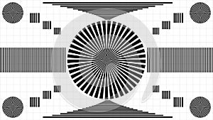 Test focus chart for cameras