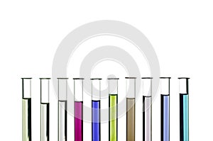 Test-glass with liquid