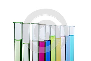 Test-glass with liquid