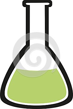 Test glass with liquid