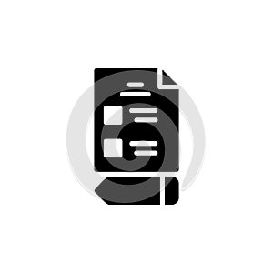 Test icon. online learning and course icon. Perfect for application, web, logo and presentation template. icon design solid style