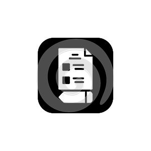 Test icon. Online Learning icon. Perfect for application, web, logo and presentation template. icon design solid rounded style