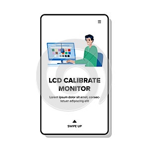 test lcd calibrate monitor vector photo