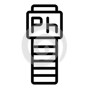 Test ph meter icon, outline style