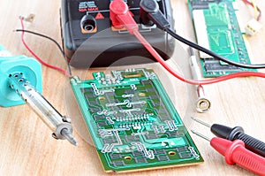 Test repair job on electronic printed circuit boar