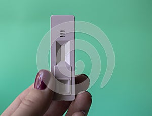 Test system for determining the virus in the human body by blood on a monochrome background