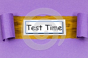 Test time education exam deadline sign banner student school