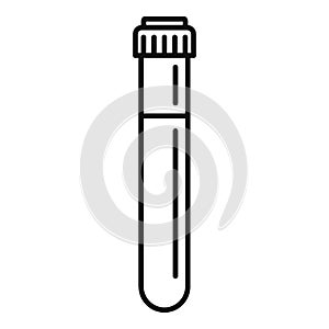 Test tube blood icon, outline style