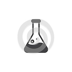 Test tube conical flask vector icon