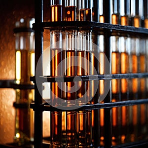 Test tube glassware equipment for liquid storage used in science laboratory and experiment