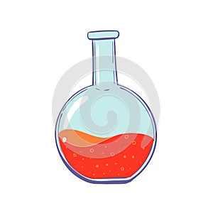 Test-tube icon. Symbol of medical or chemical laboratory. Lab logo