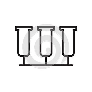 Test tube icon vector isolated on white background, Test tube sign