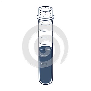 Test tube isolated on white.