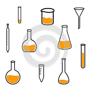 test tube isolated on white background. laboratory. vector illustration