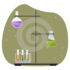 test tube isolated on white background. laboratory. vector illustration