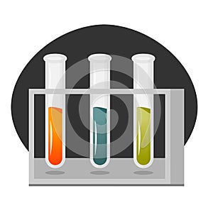 test tube isolated on white background. laboratory. vector illustration