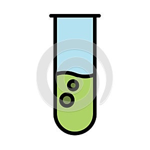 test tube lineal color vector icon