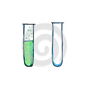 Test tube. School and office accessories. More in portfolio.