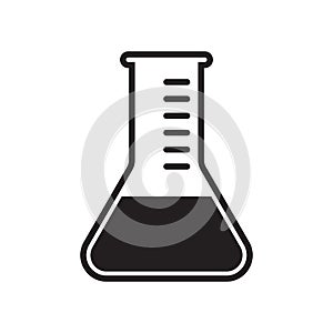 Test tube vector icon. Vector clinically tested medically approved laboratory beaker vial label photo