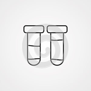 Test tube vector icon sign symbol