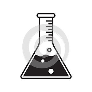 Test tube vector icon. Vector clinically tested, contain no chemical laboratory beaker vial tube label