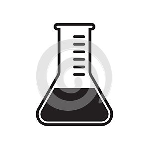 Test tube vector icon. Vector clinically tested medically approved laboratory beaker vial label