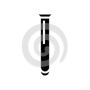 test tubes chemical glassware lab glyph icon vector illustration