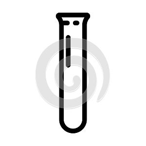 test tubes chemical glassware lab line icon vector illustration