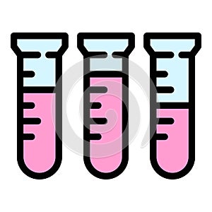 Test tubes icon vector flat