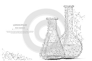 Test tubes low poly gray