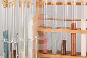 Test tubes in a pharmaceutical laboratory