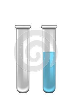 Test Tubes, Retorts, Beakers, Reactants, Medical Glasswares. Photo Realistic Tools Isolated on White Background photo