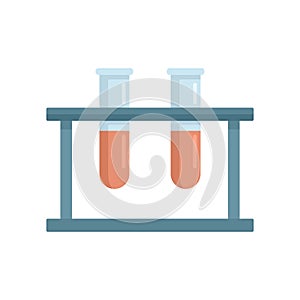 Test tubes stand icon flat isolated vector