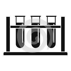 Test tubes stand icon, simple style