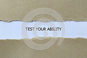 test your abilit on white paper