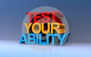 test your ability on blue