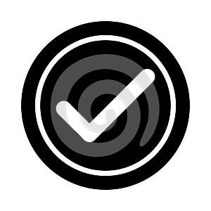 Tested  reception vector glyph flat icon