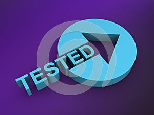 tested word on purple