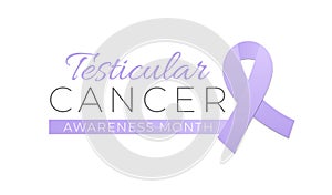 Testicular Cancer Awareness Month Isolated Logo Icon Sign