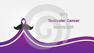 Testicular Cancer Awareness Month, vector illustration