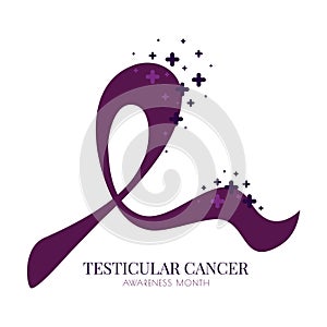 Testicular cancer ribbon