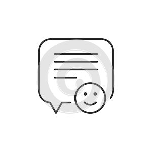 Testimonial comment line outline icon