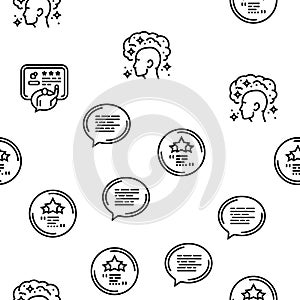 testimonial customer review vector seamless pattern