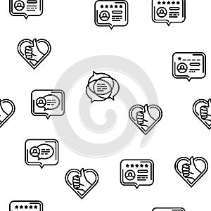 testimonial customer review vector seamless pattern