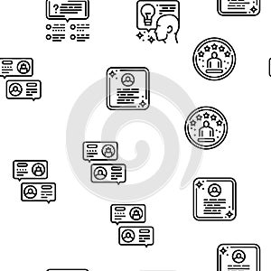 testimonial customer review vector seamless pattern