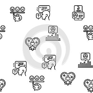 testimonial customer review vector seamless pattern